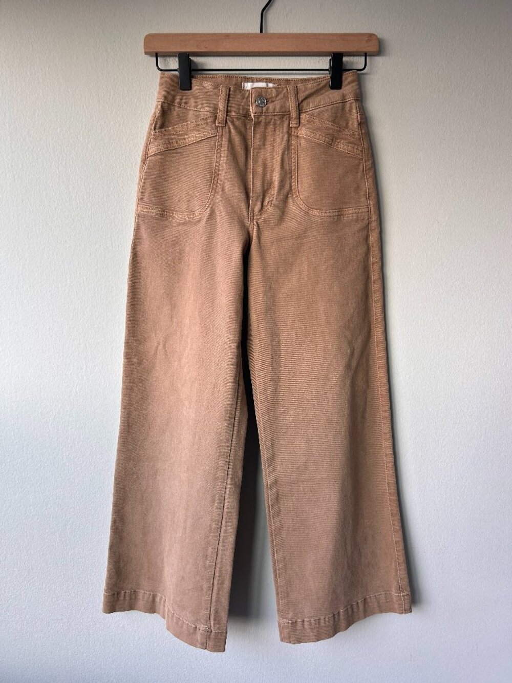 PAIGE Anessa Wide Leg Jeans High Rise Vintage Canewood Curved Inset Pockets - Picture 2 of 13